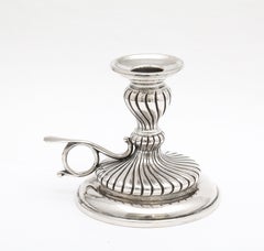 Austrian Continental Silver (.835) Chamberstick in the 17th Century Style