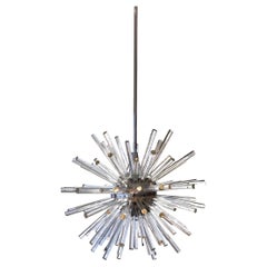 Vintage Austrian Crystal and Chrome Starburst Miracle Chandelier by Bakalowits & Söhne