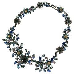 Austrian Crystal Aurora Garland Style Bib