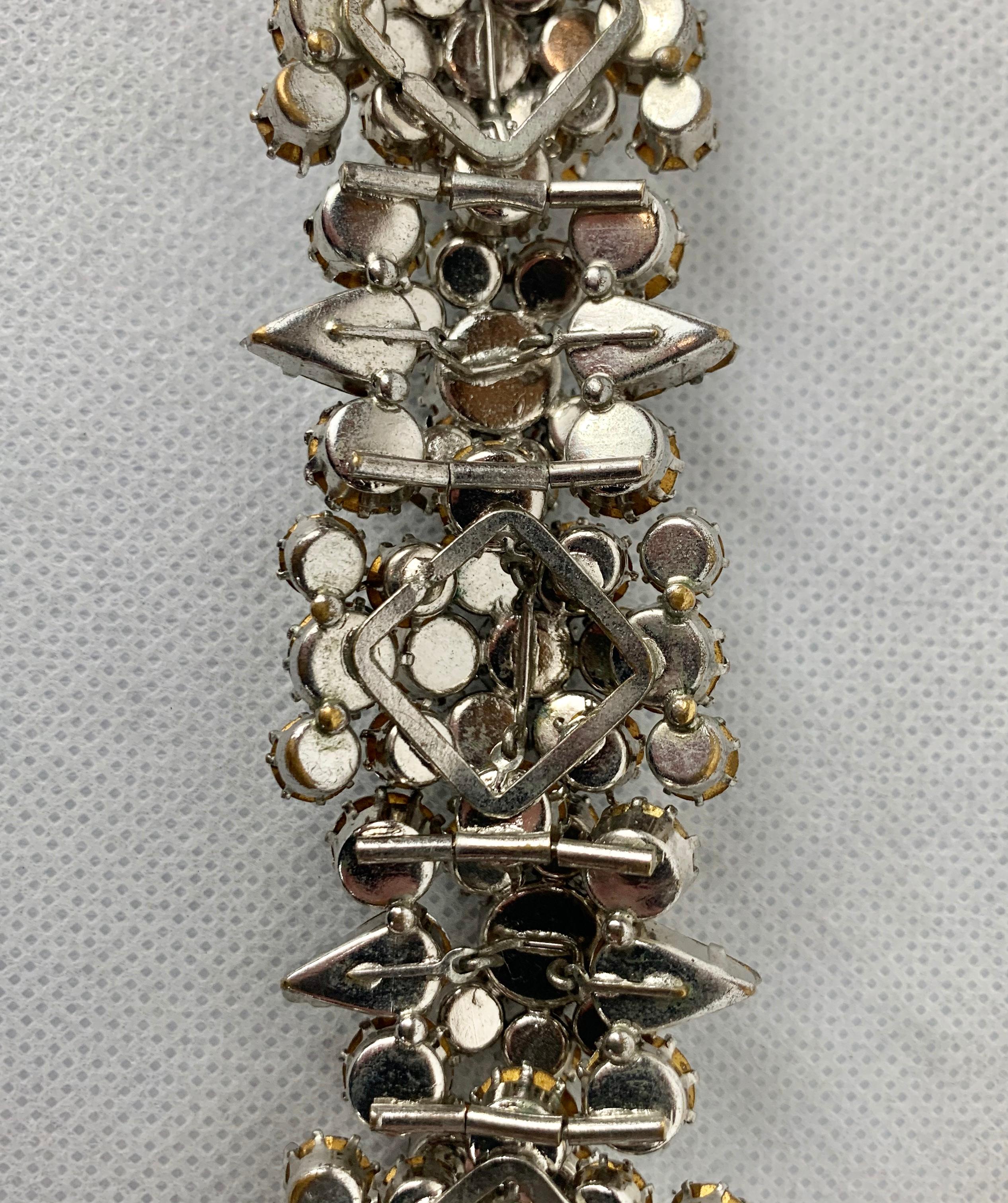  Austrian Cut Crystal Vintage Bracelet by Schoffel & Company- c. 1950s 3