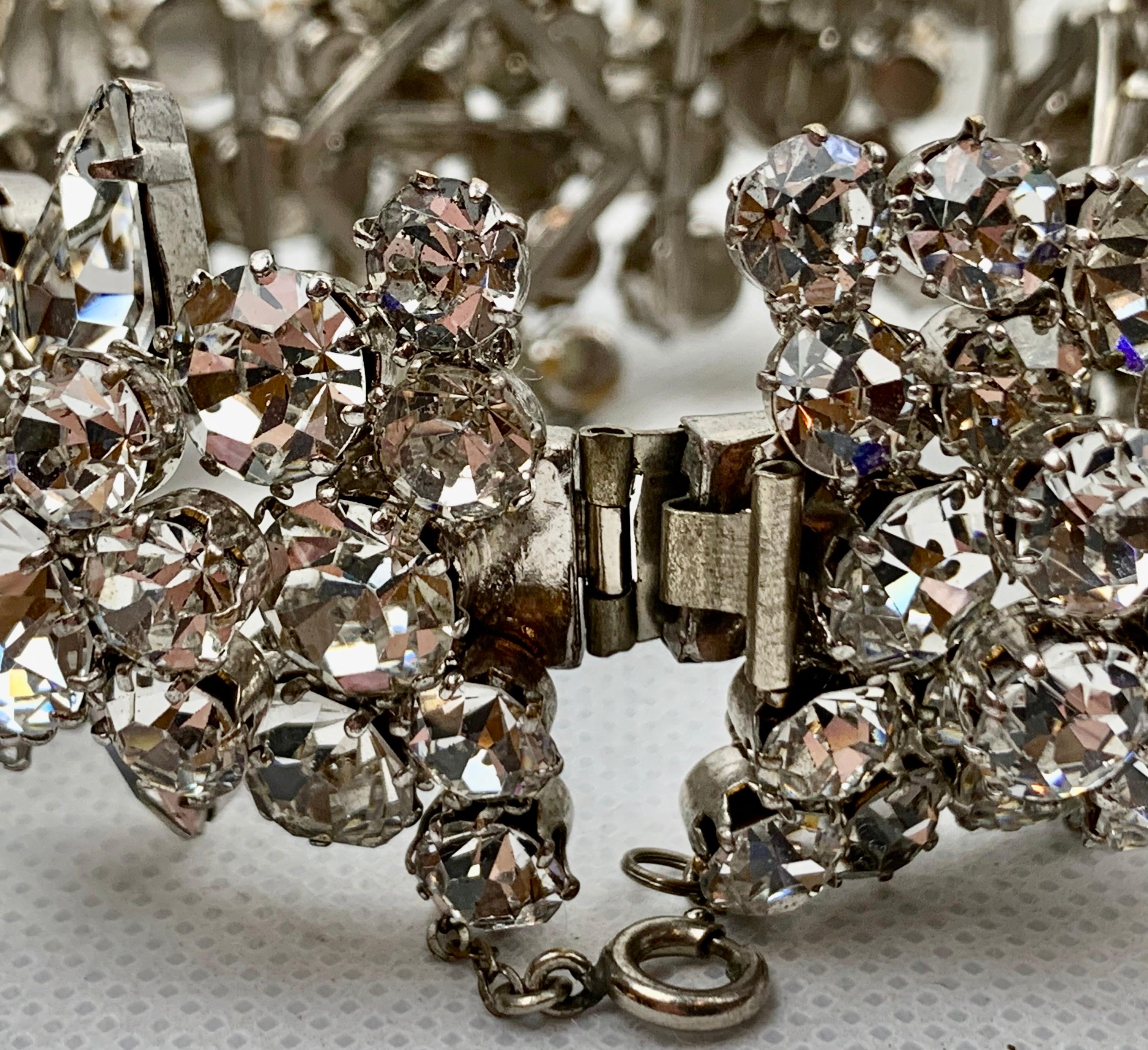  Austrian Cut Crystal Vintage Bracelet by Schoffel & Company- c. 1950s 5