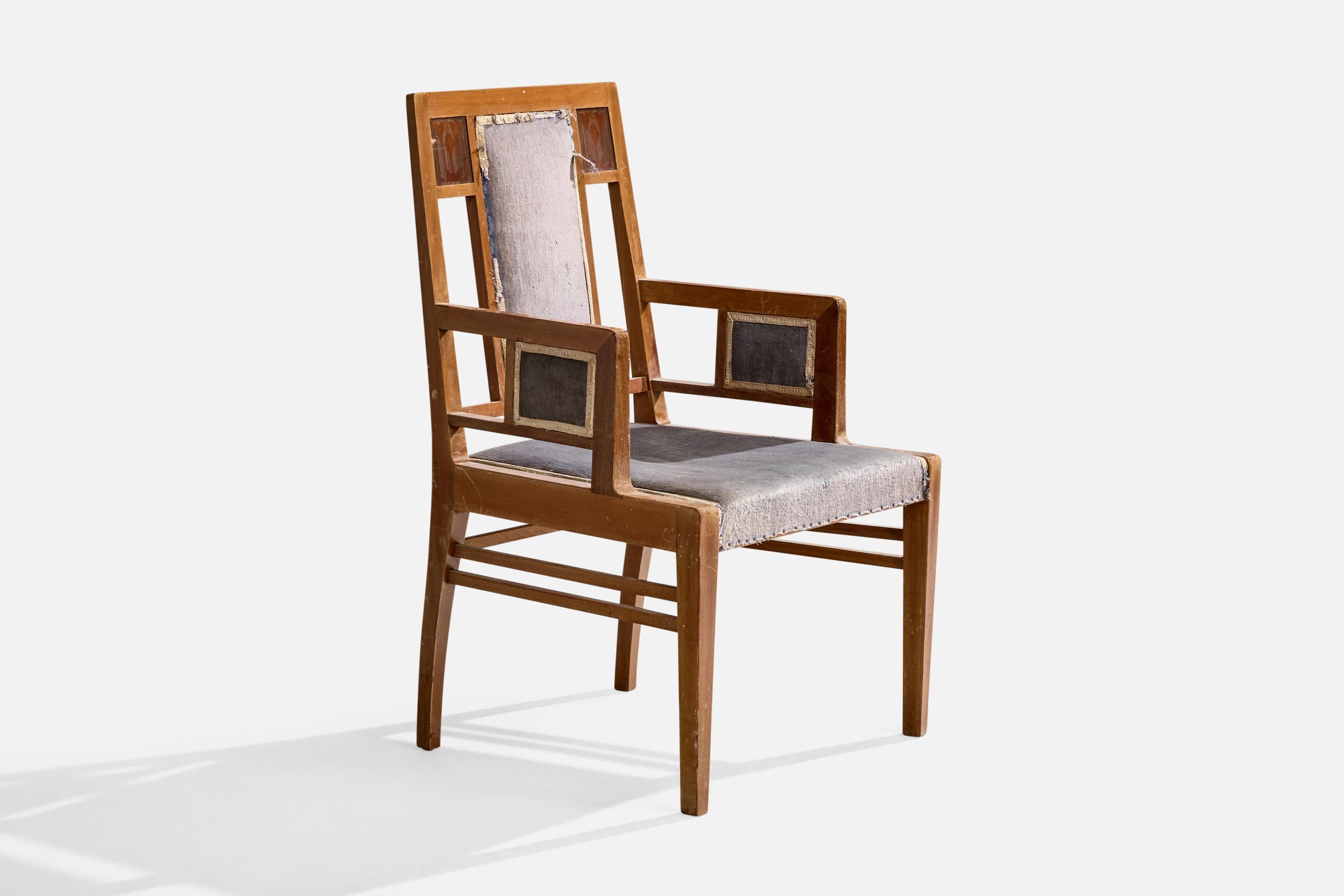 Austriaco Designer austriaco, poltrona, Wood, Fabrice, Austria, anni '10 del XX secolo in vendita