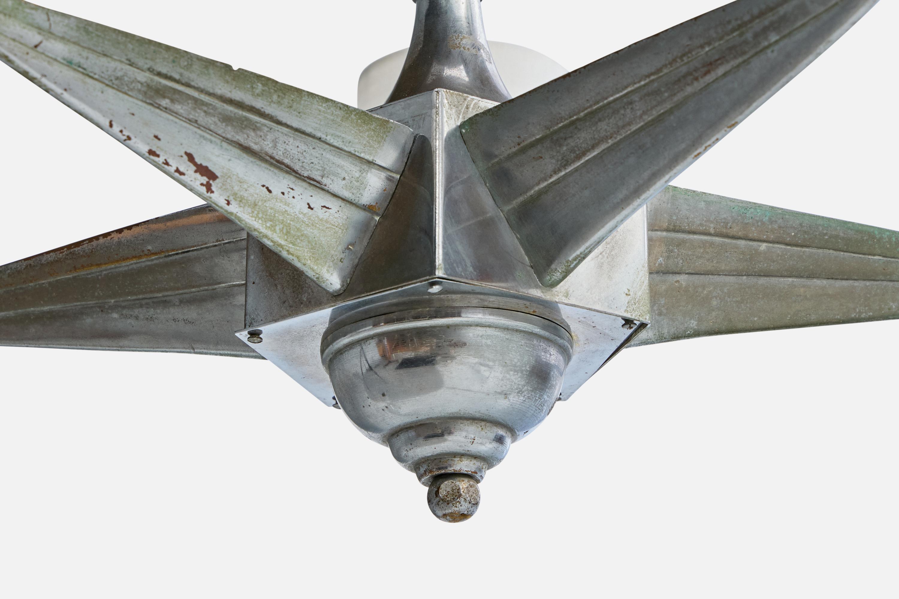 Austrian Designer, Chandelier, Metal, Fabric, Austria, 1920s For Sale 2