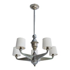 Austrian Designer, Chandelier, Metal, Fabric, Austria, 1920s