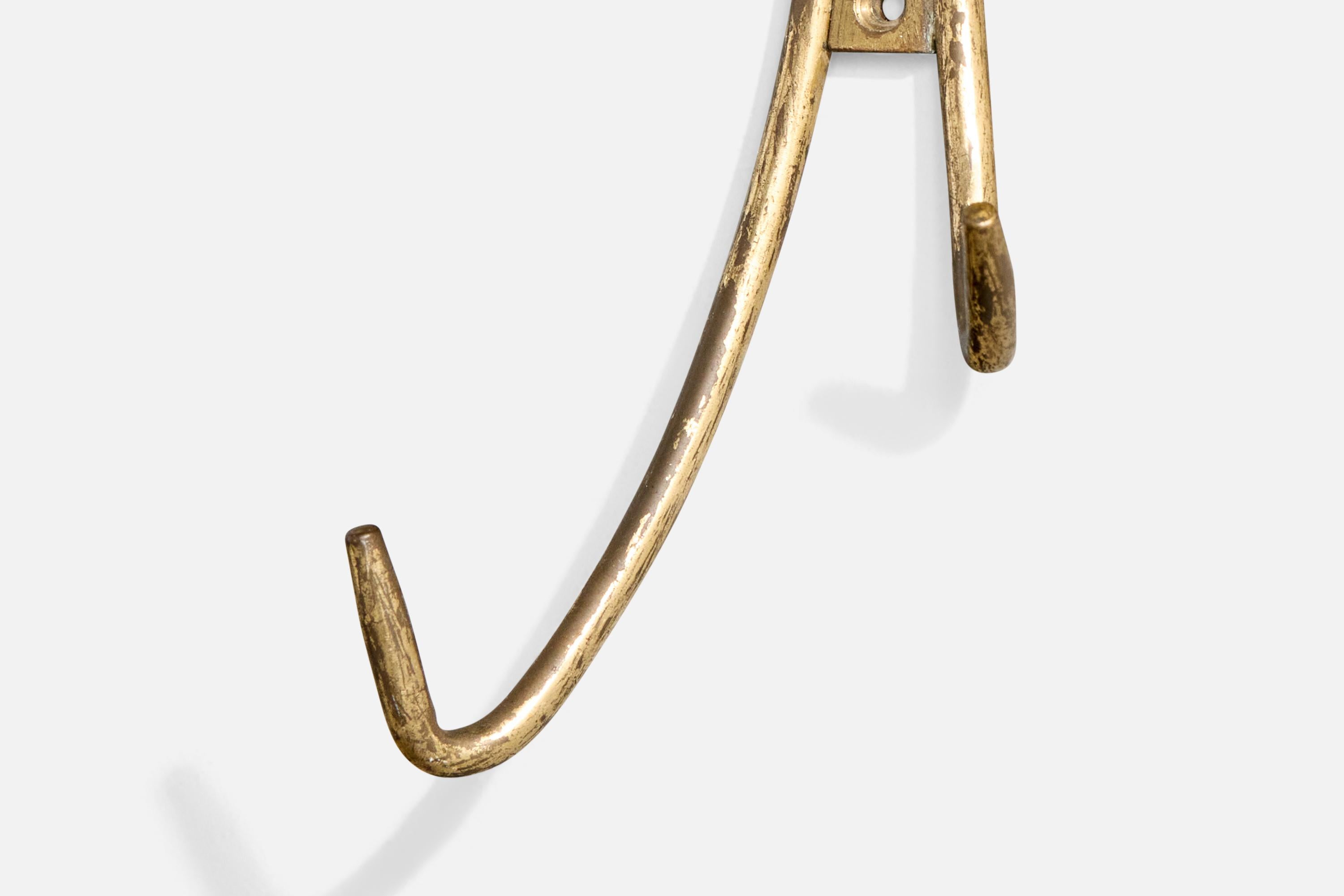 Créateur autrichien, cintres à manteaux en laiton, Autriche, années 1950 en vente 5