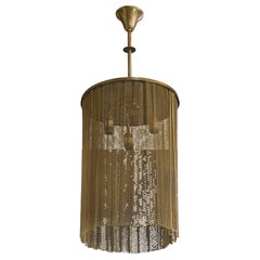 Austrian Designer, Pendant Light, Brass, Austria, 1920s