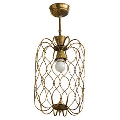 Austrian Designer, Pendant Light, Brass, Austria, 1920s