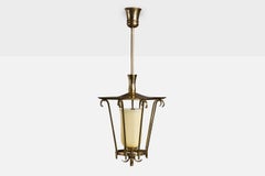 Designer autrichien, Design-Light, laiton, verre, Autriche, années 1950