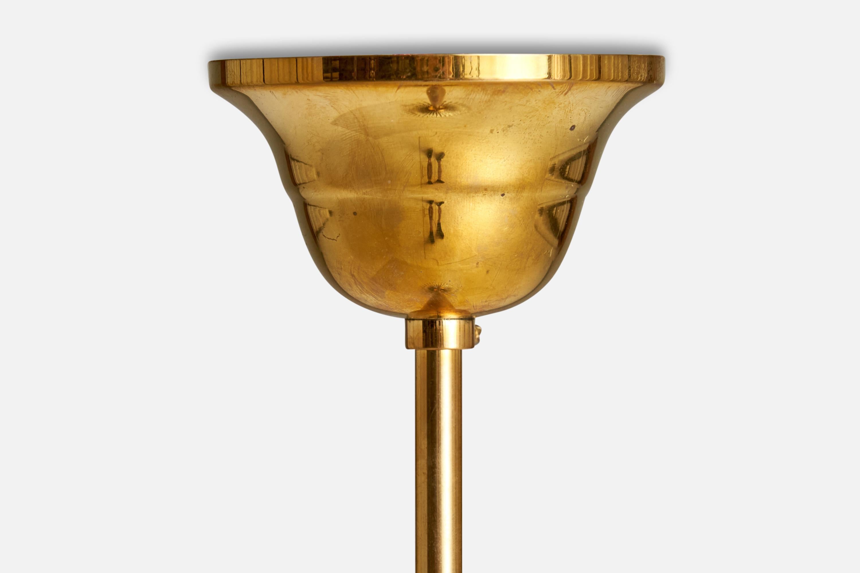 Designer autrichien, Design-Light, laiton, verre, Autriche, années 1950 Bon état - En vente à High Point, NC