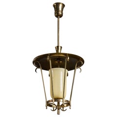 Designer autrichien, Design-Light, laiton, verre, Autriche, années 1950