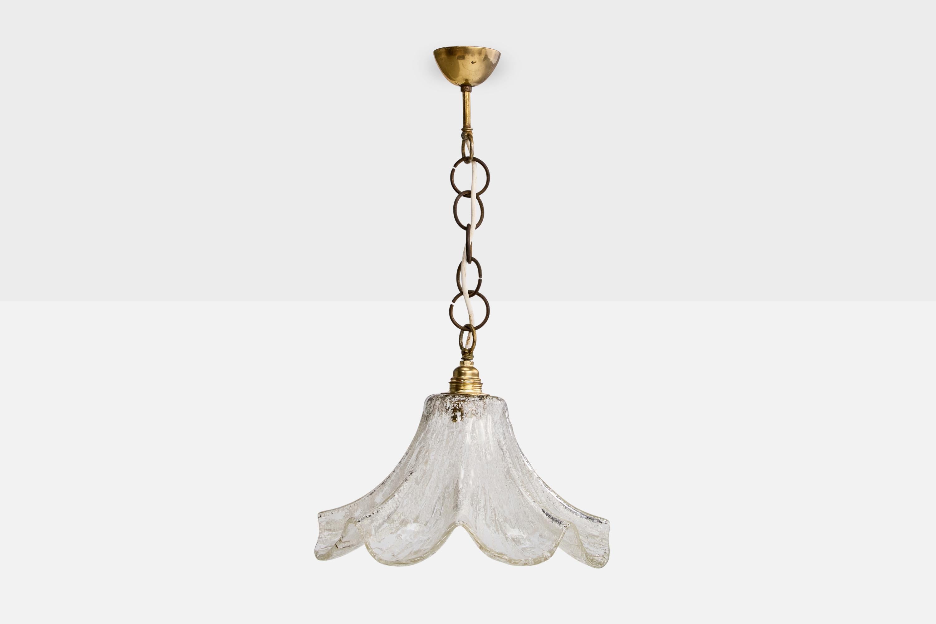Mid-Century Modern Designer autrichien, Design-Light, laiton, verre, Autriche, années 1960 en vente