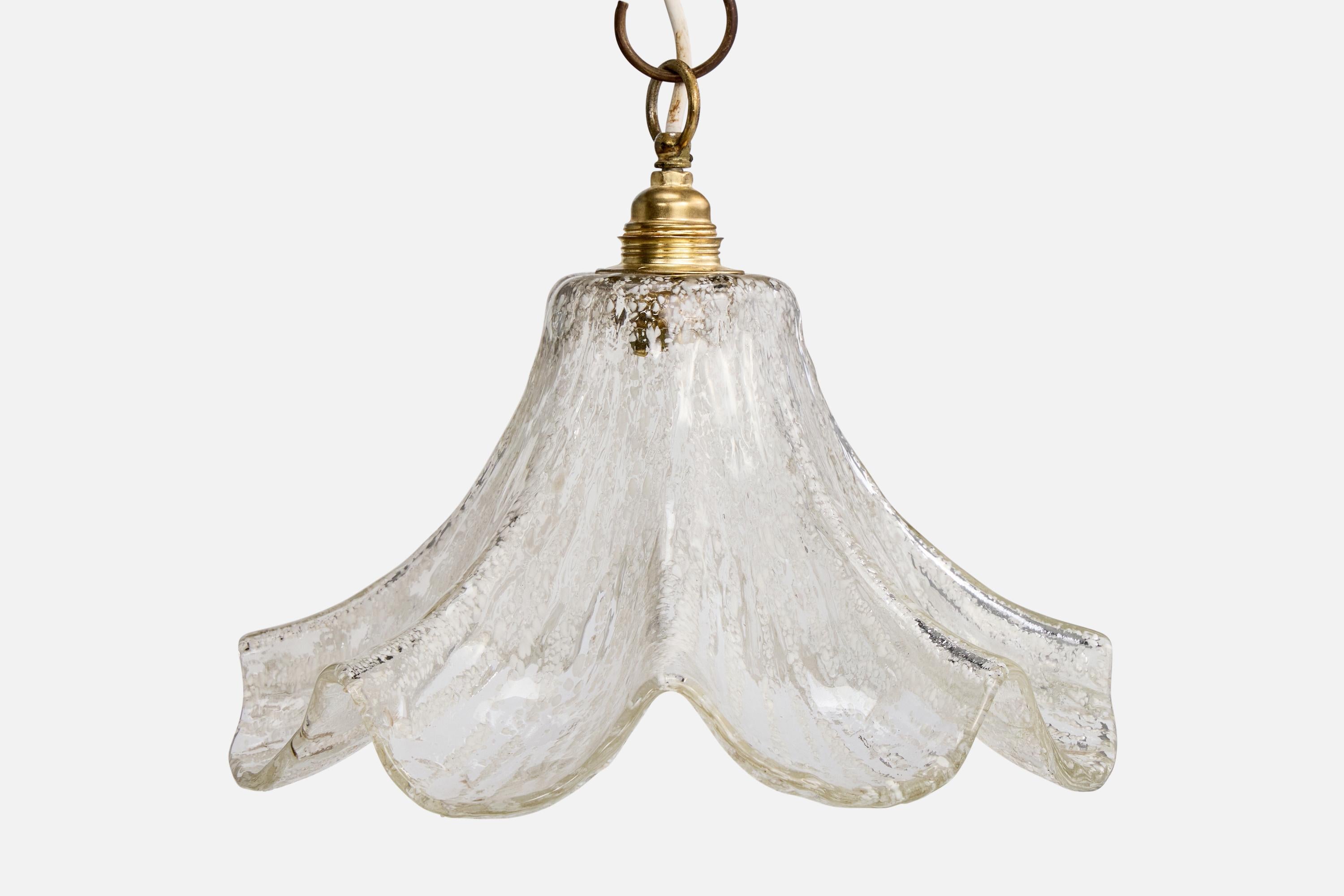 Designer autrichien, Design-Light, laiton, verre, Autriche, années 1960 Bon état - En vente à High Point, NC