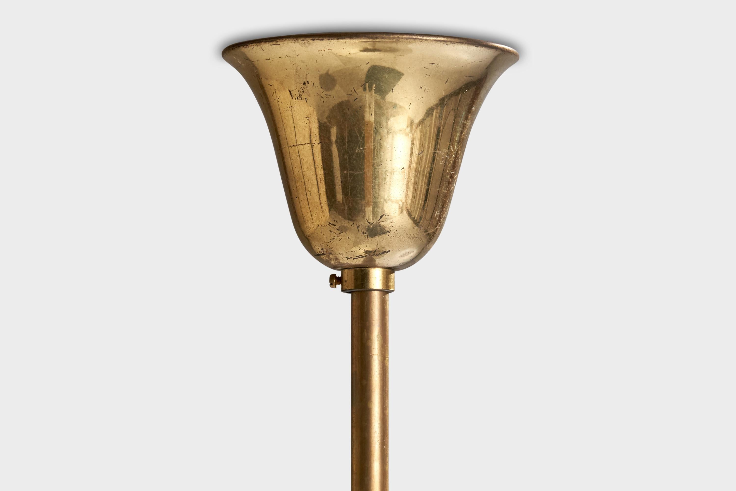 Designer austriaco, Lampada a sospensione, Ottone, Metallo, Austria, anni 50 in vendita 6