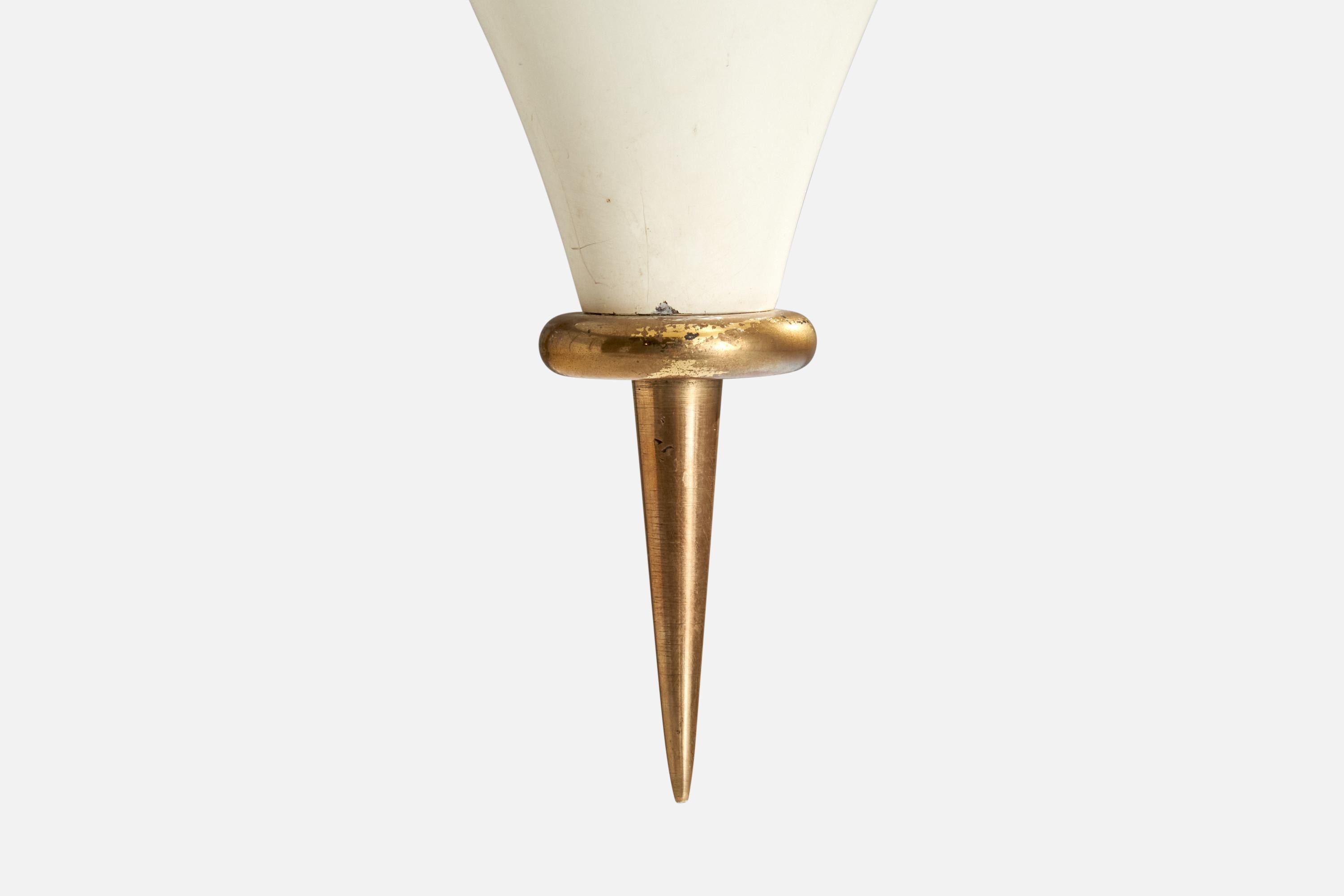 Designer austriaco, Lampada a sospensione, Ottone, Metallo, Austria, anni 50 in vendita 4