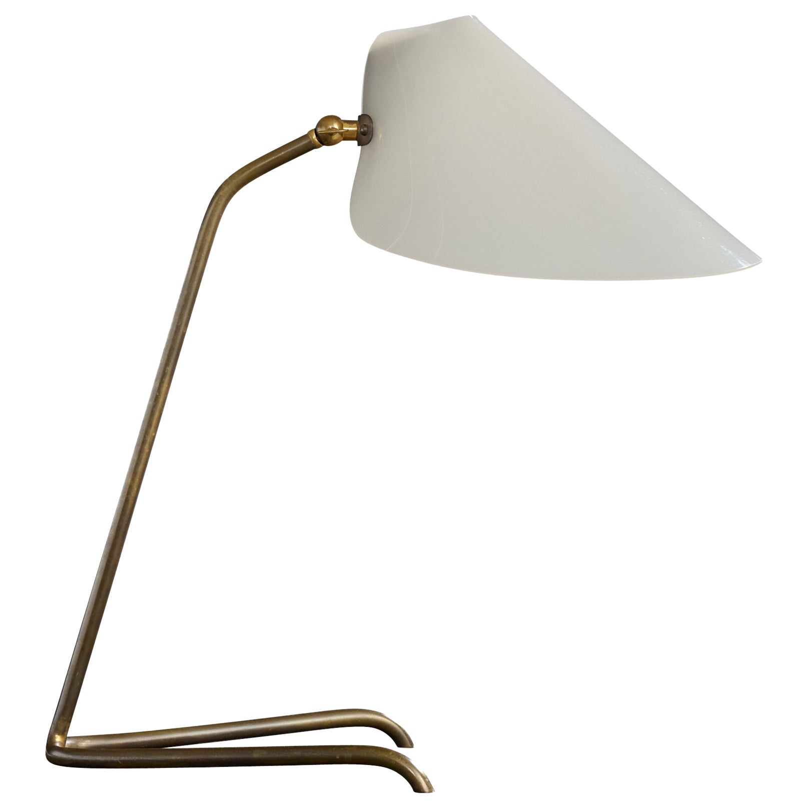 Austrian Designer, Table Lamp, Brass, Acrylic, Austria, 1960s
