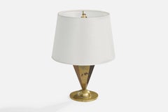Austrian Designer, Table Lamp, Brass, Austria, 1930s