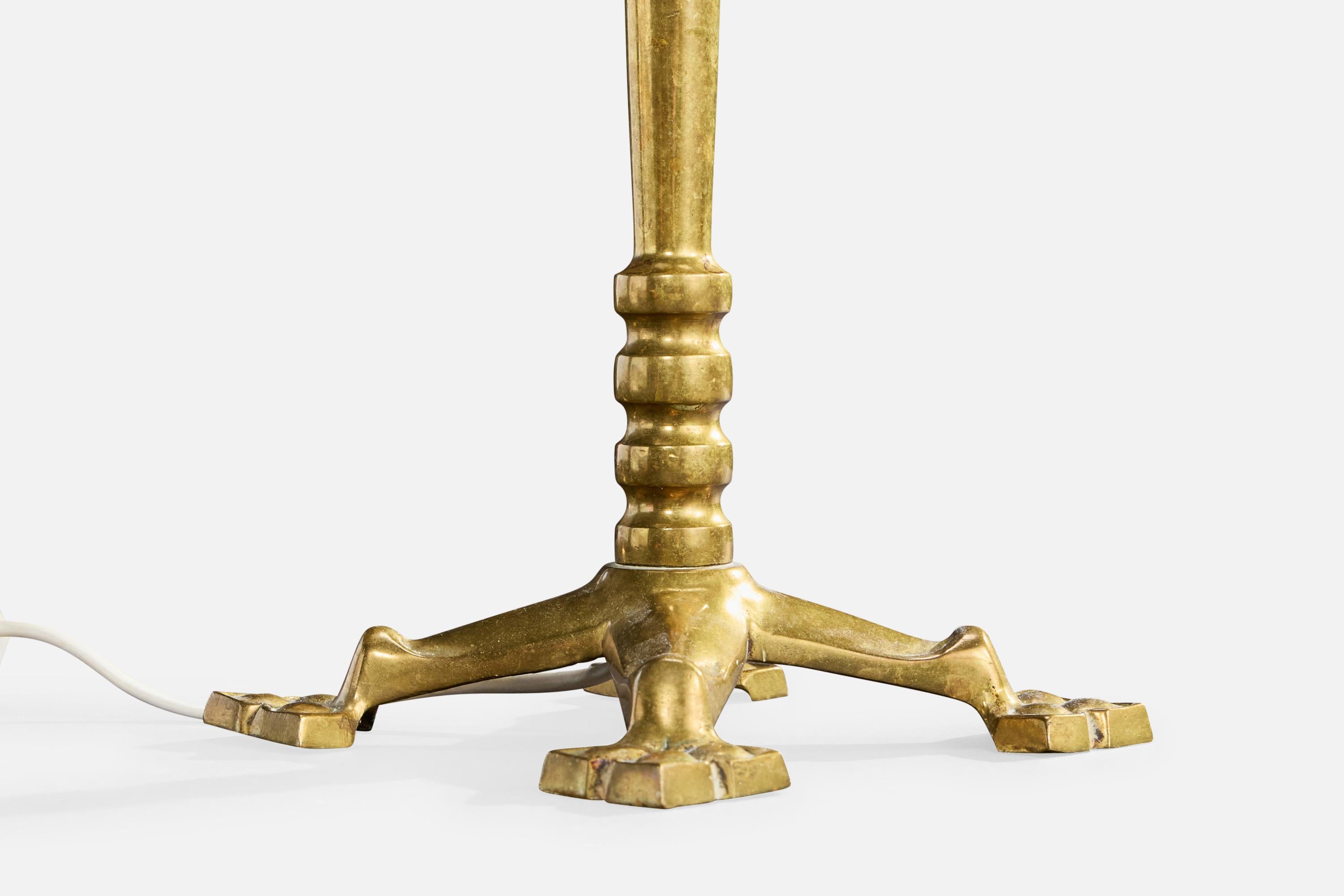 Austrian Designer, Table Lamp, Brass, Austria, 1930s For Sale 1