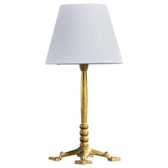 Austrian Designer, Table Lamp, Brass, Austria, 1930s