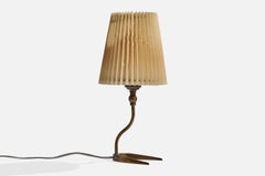 Lampada da tavolo di design austriaco, ottone, Austria, anni '1950