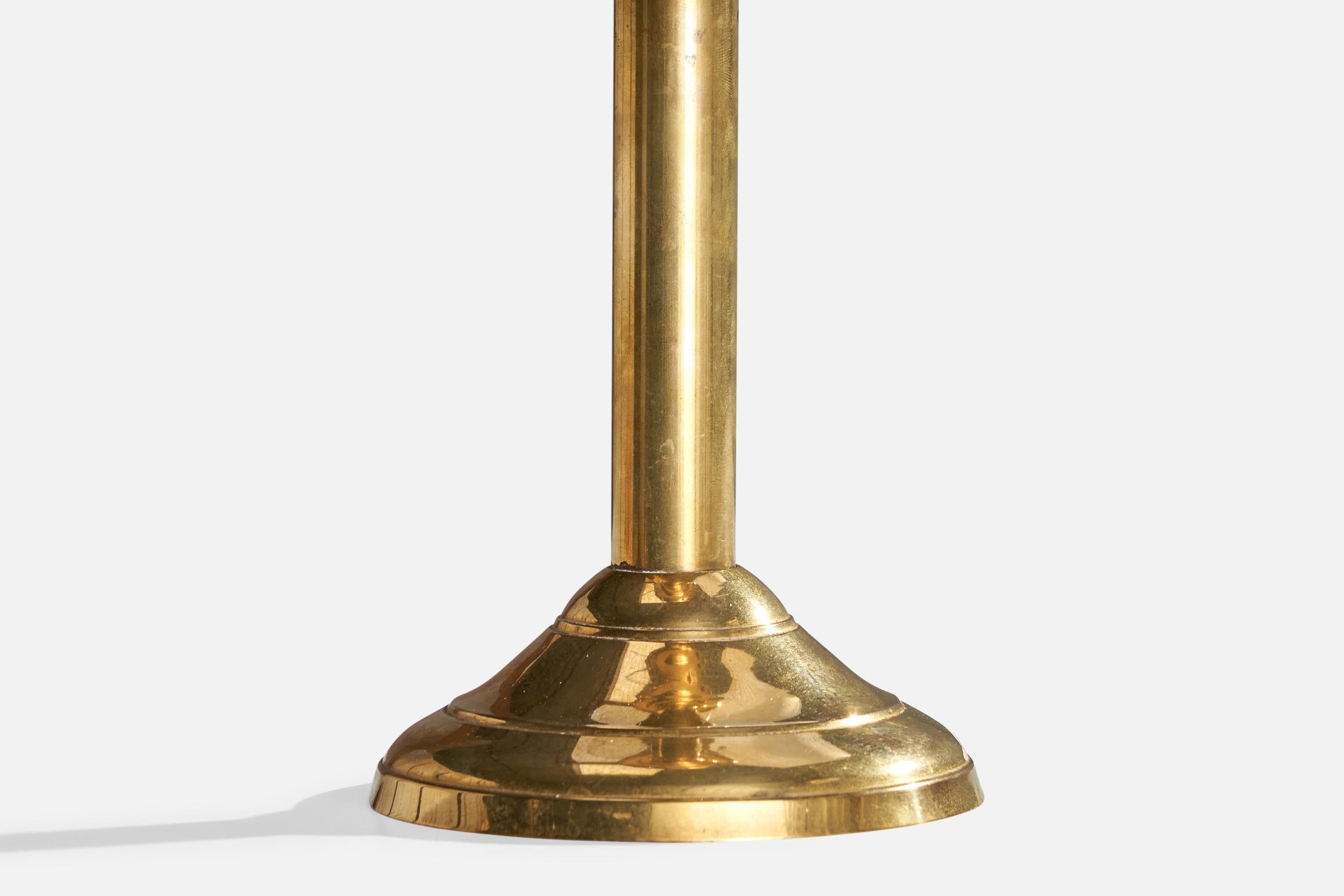 Milieu du XXe siècle Designer autrichien, lampe de table, laiton, Autriche, années 1950 en vente