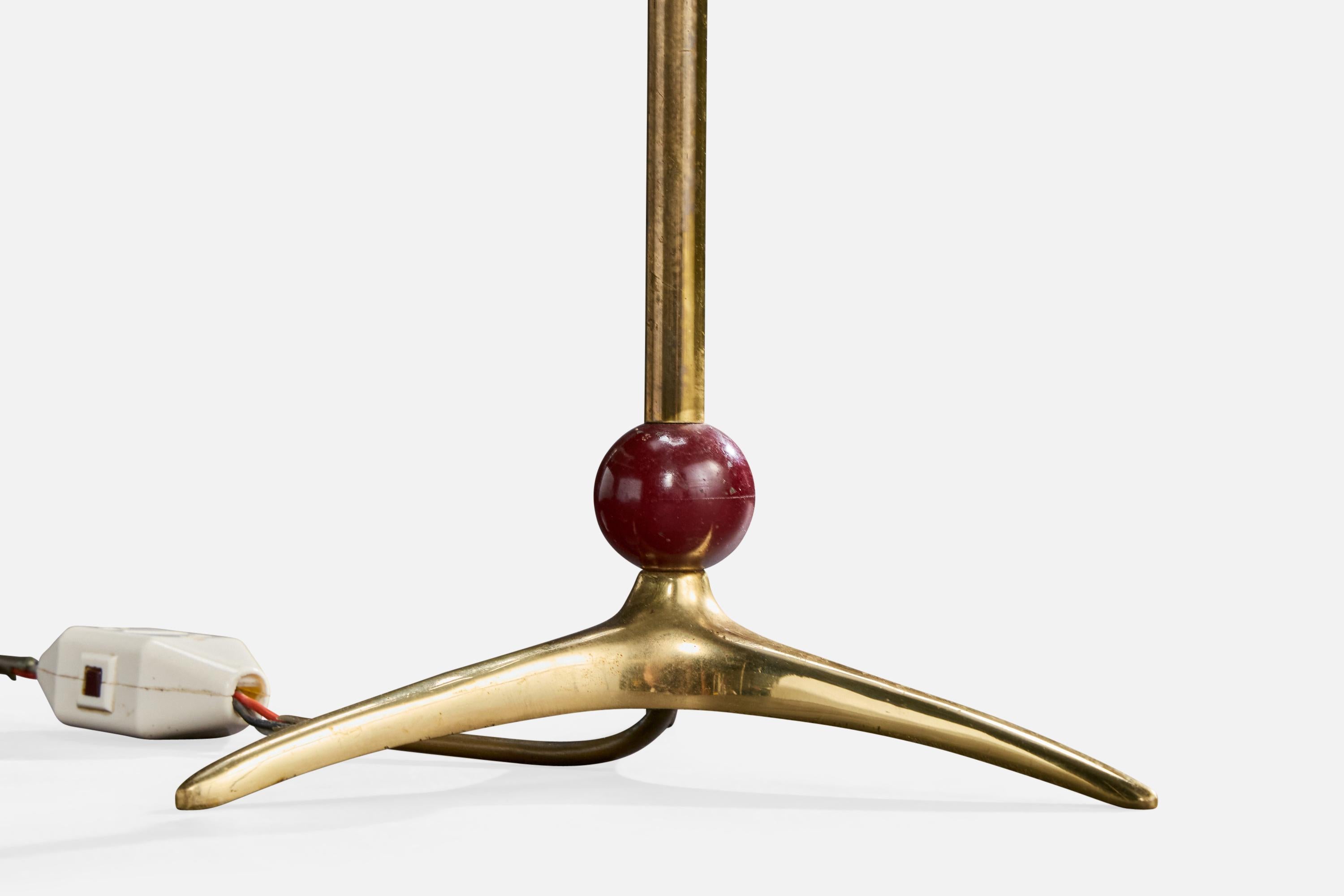 Laiton Designer autrichien, lampe de table, laiton, bakélite, Autriche, années 1930 en vente