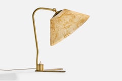 Austrian Designer, Table Lamp, Brass, Resin, Austria, 1950s