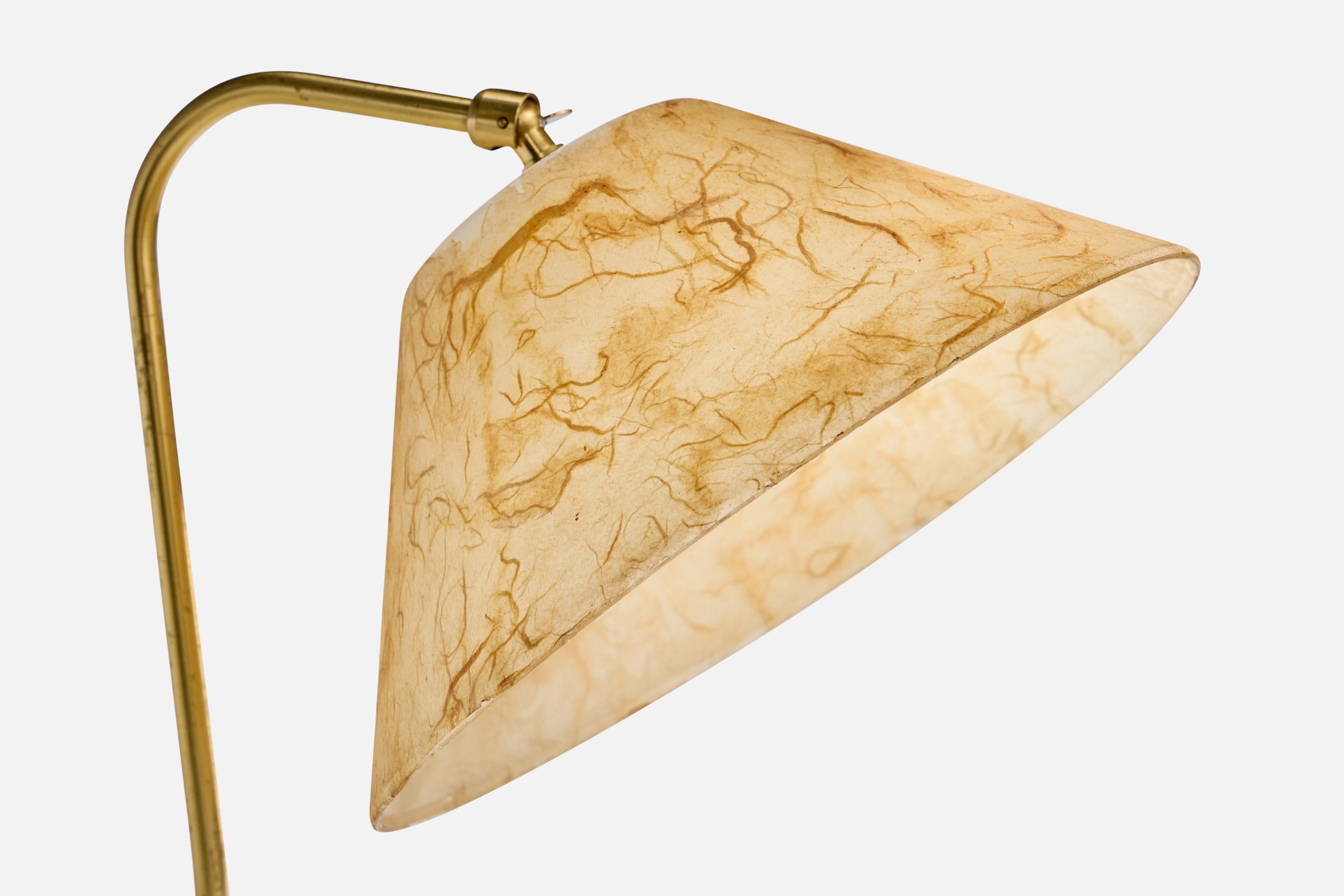 Austrian Designer, Table Lamp, Brass, Resin, Austria, 1950s In Good Condition For Sale In High Point, NC