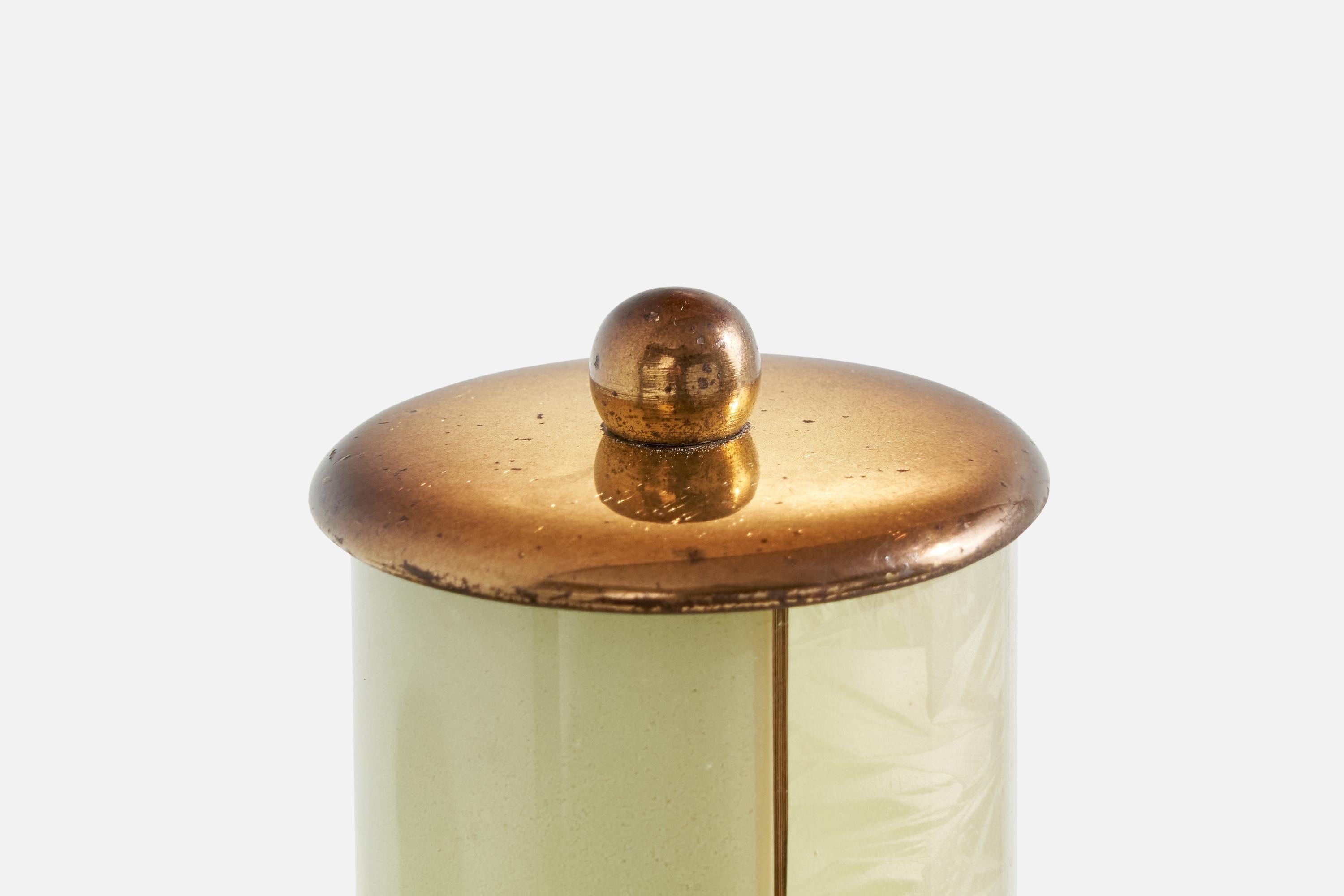 Austrian Designer, Wall Light, Brass, Glass, Austria, 1950s 6