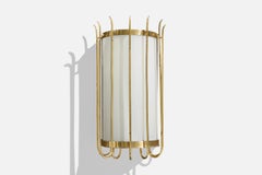 Designer austriaco, Applique, Ottone, Vetro, Austria, anni '1950