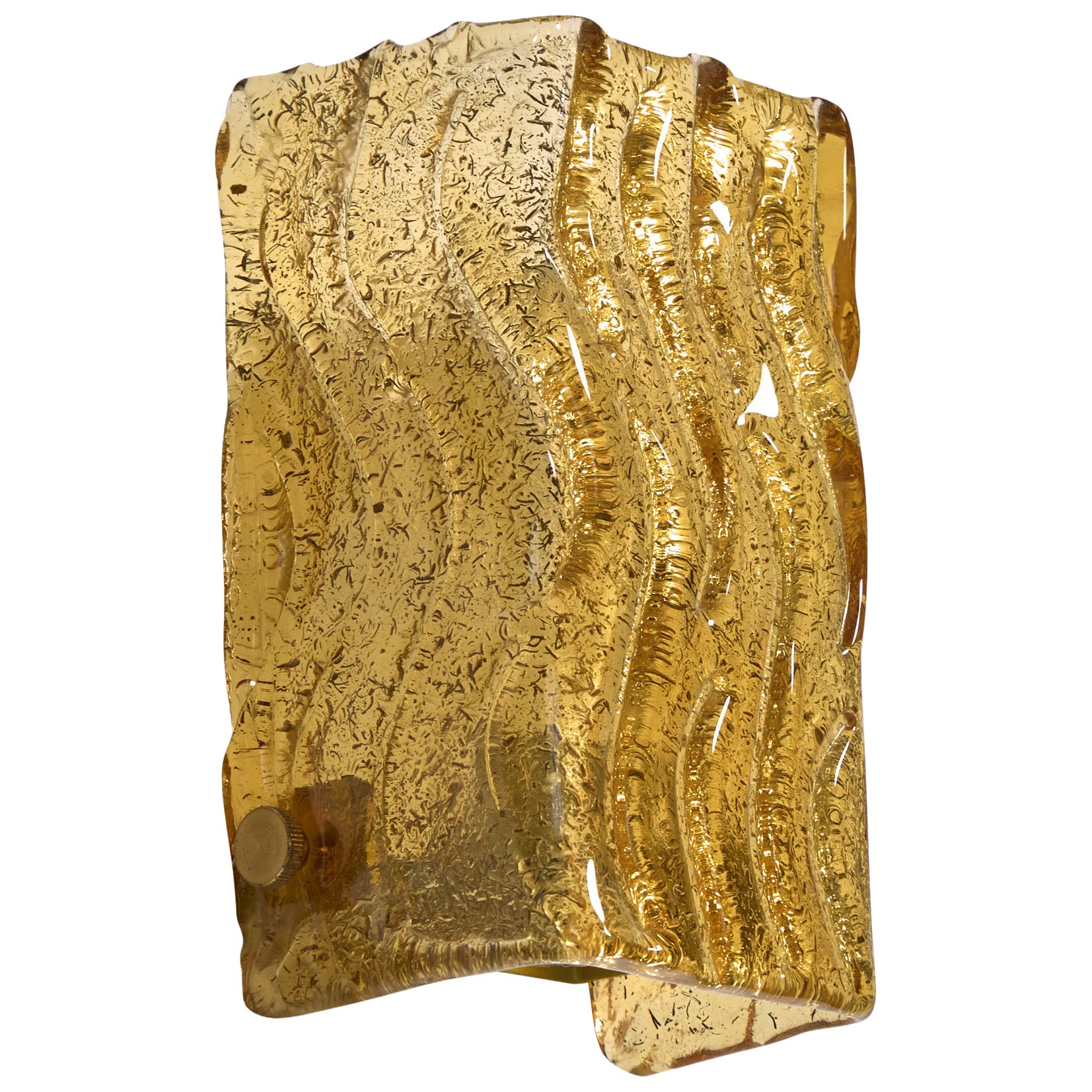 Austrian Designer, Wall Light, Brass, Glass, Austria, 1960s