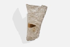 Austrian Designer, Wall Light, Glass, Brass, Austria, 1960s