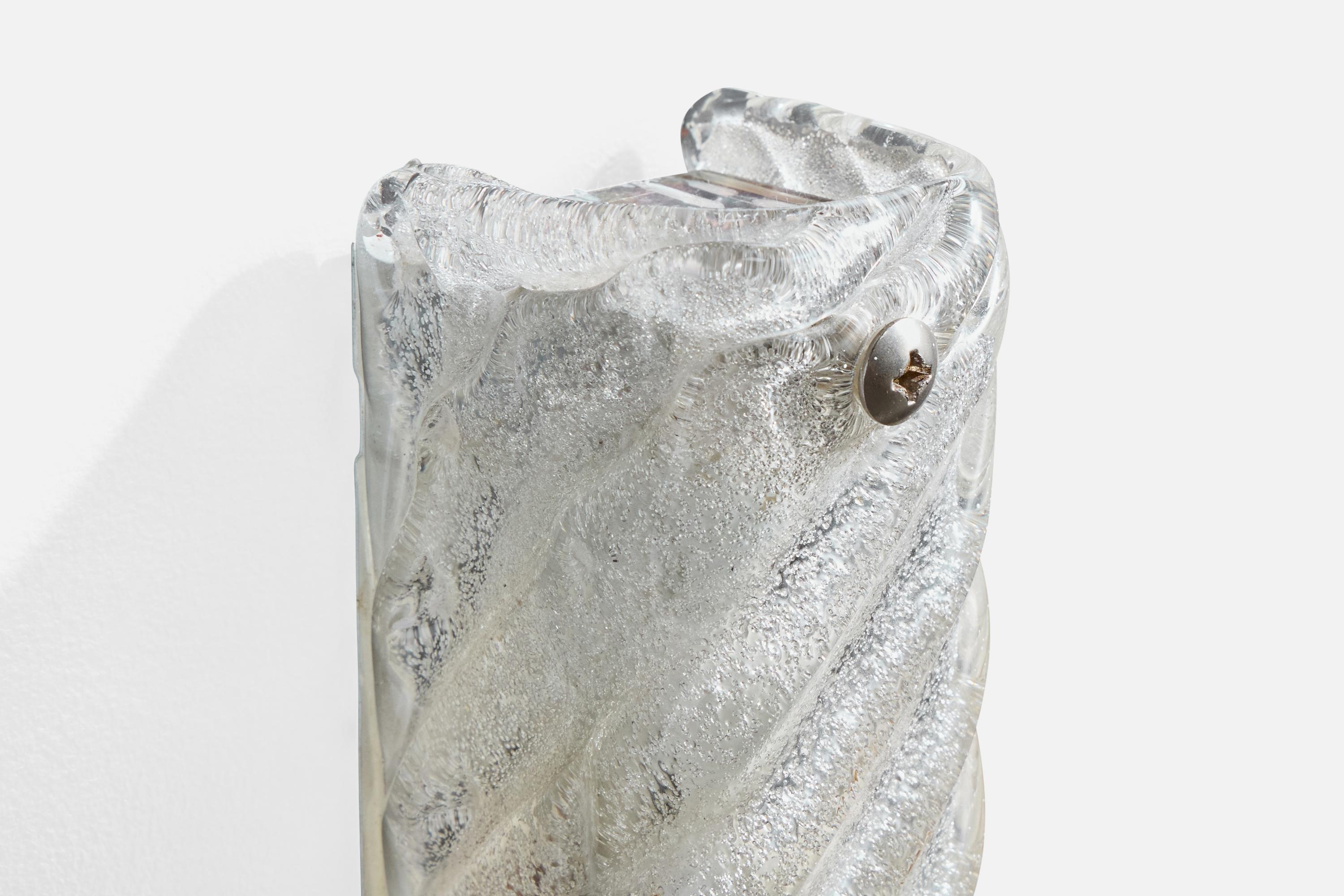 Diseñador austriaco, Aplique, Cristal, Metal, Austria, Años 60 en Bueno estado para la venta en High Point, NC