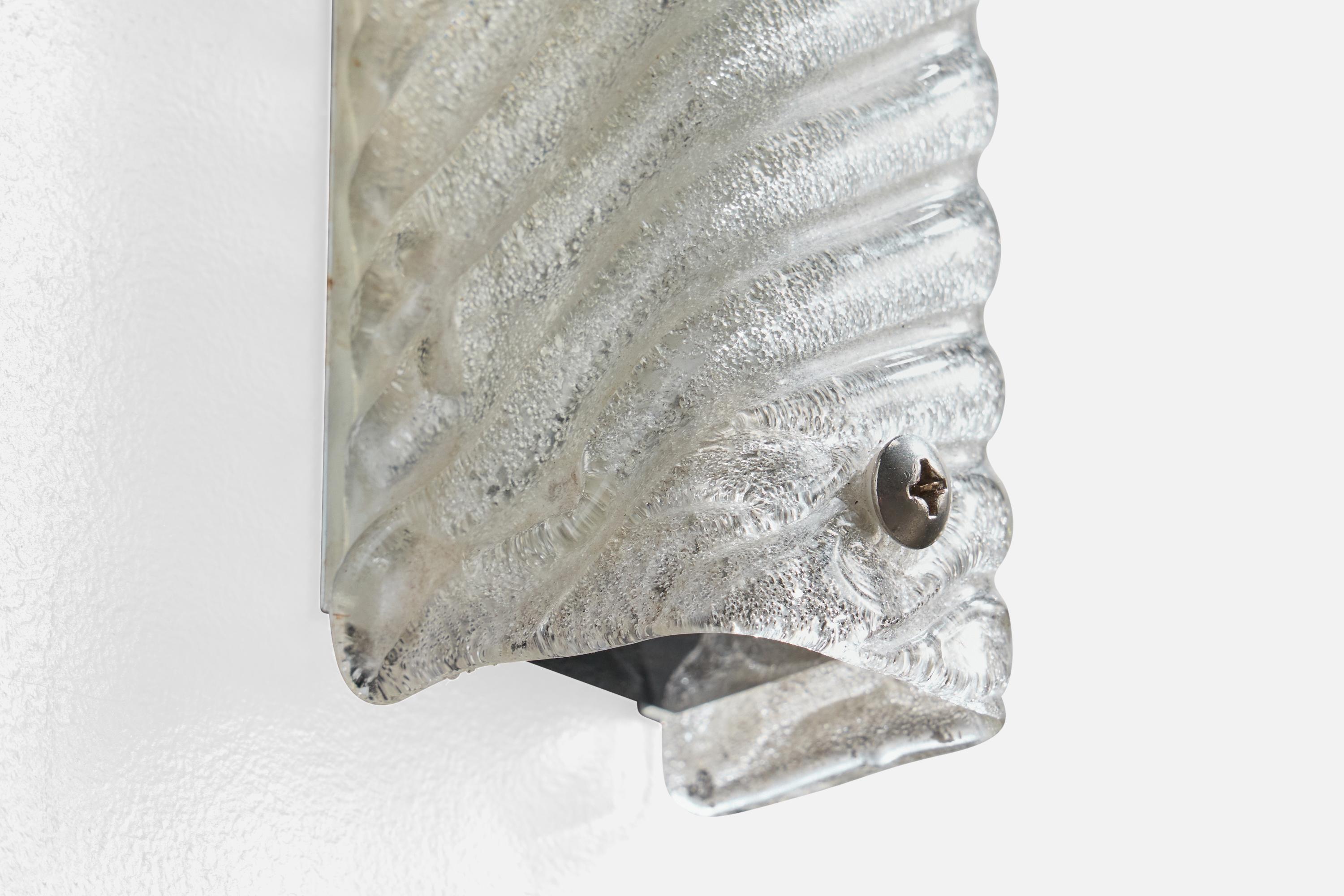 Diseñador austriaco, Aplique, Cristal, Metal, Austria, Años 60 en venta 1