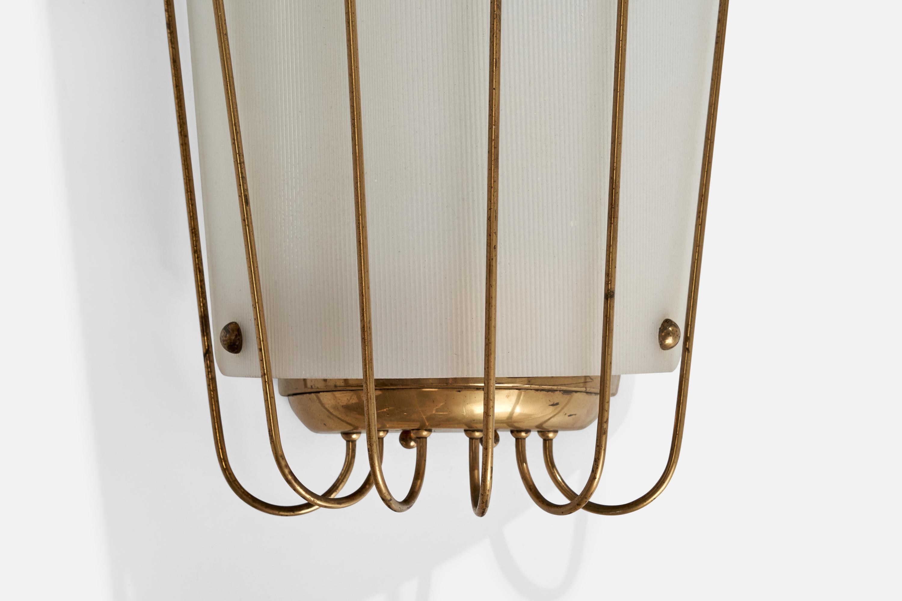 Design/One, Lights, laiton, acrylique, Autriche, années 1950 en vente 1