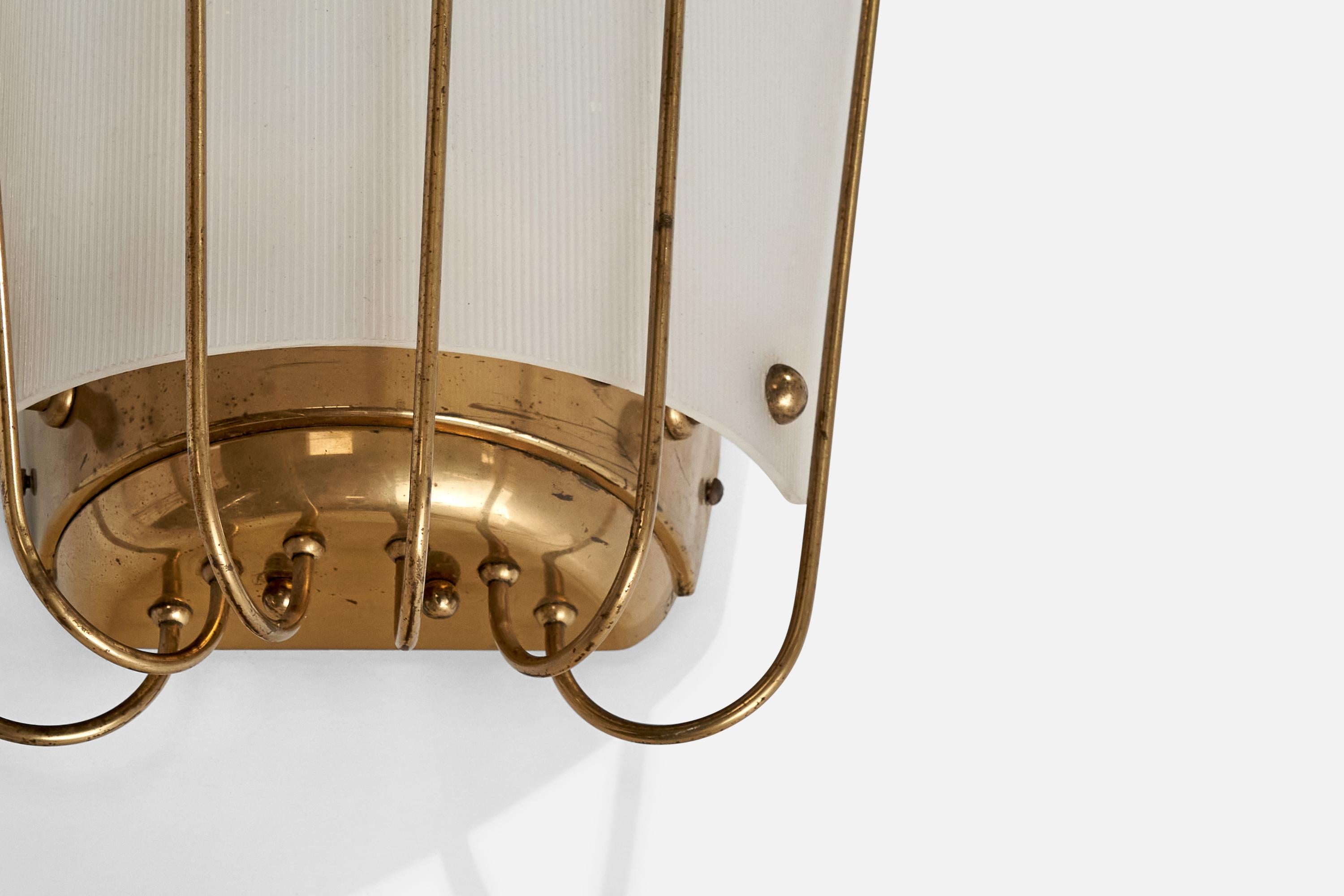 Design/One, Lights, laiton, acrylique, Autriche, années 1950 en vente 2