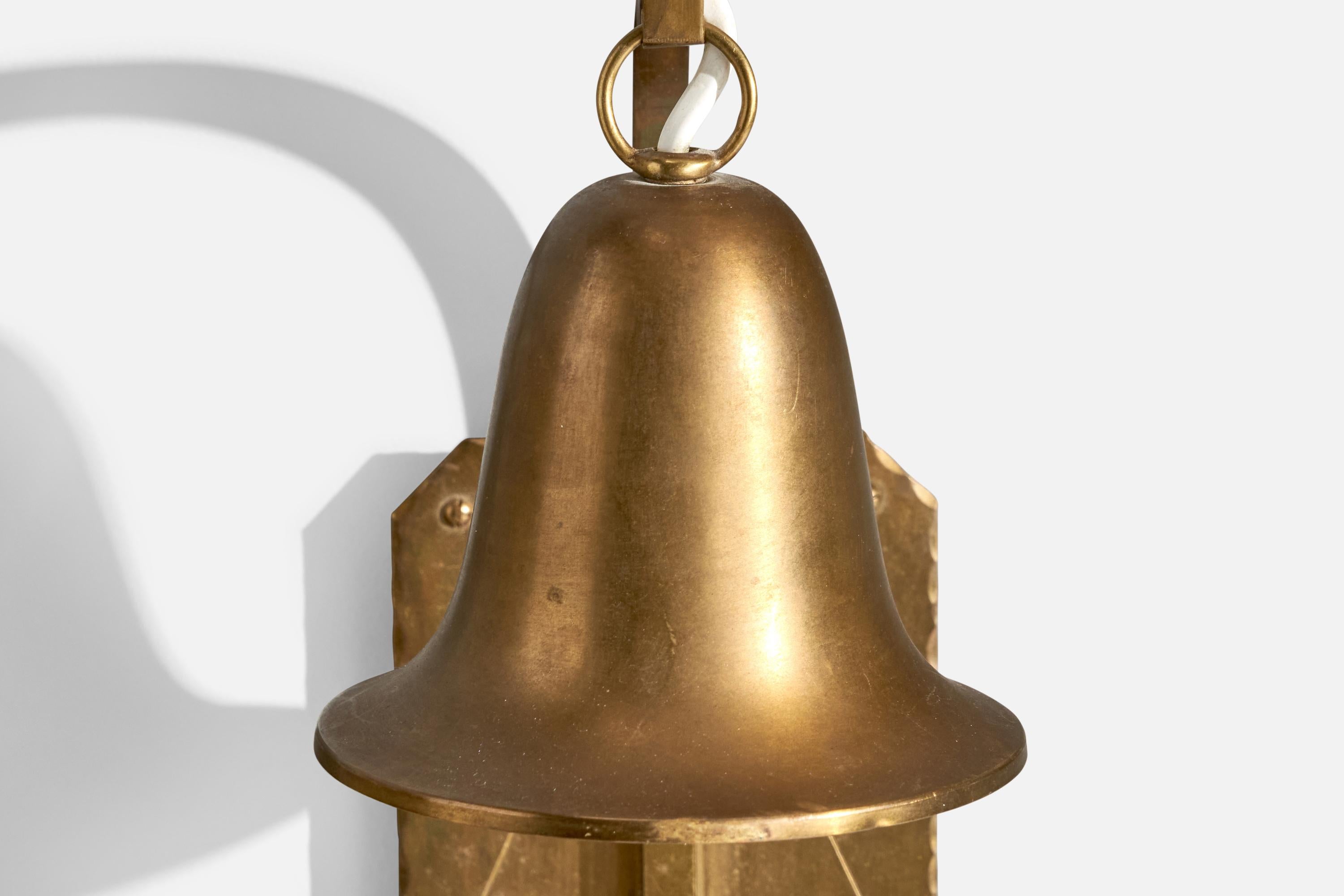 Laiton Designer autrichien, lampes murales, laiton, Autriche, années 1950 en vente
