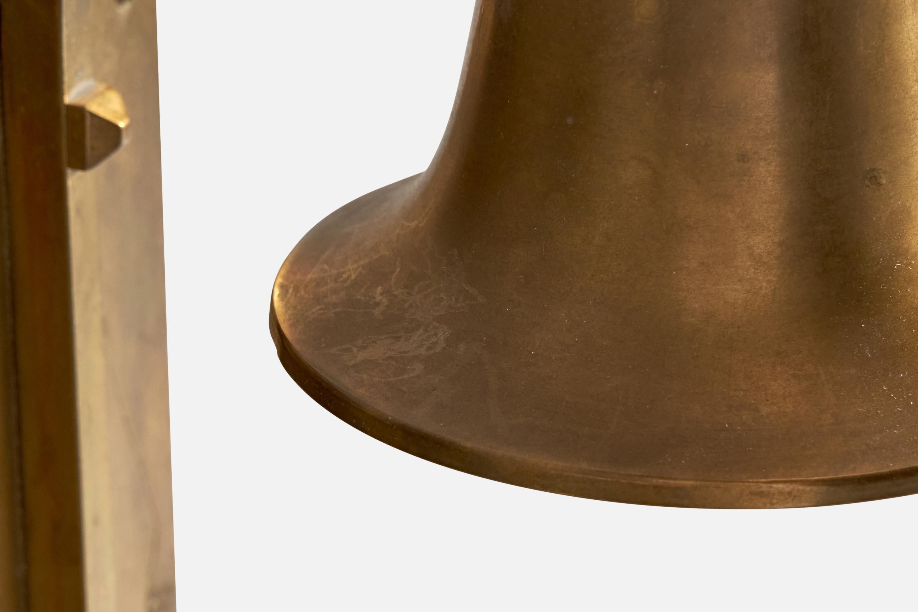 Designer autrichien, lampes murales, laiton, Autriche, années 1950 en vente 1