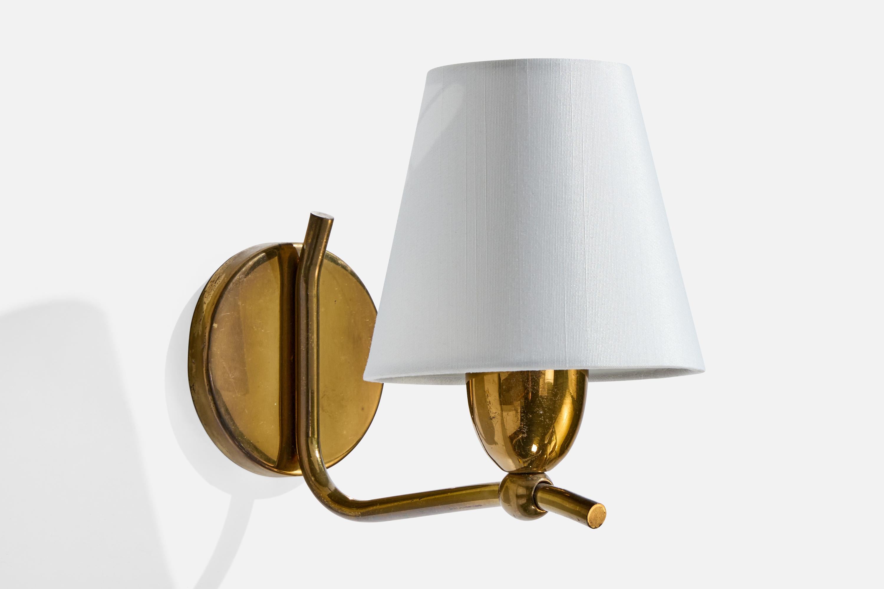 Autrichien Designer autrichien, Lights, laiton, tissu, Autriche, années 1950 en vente