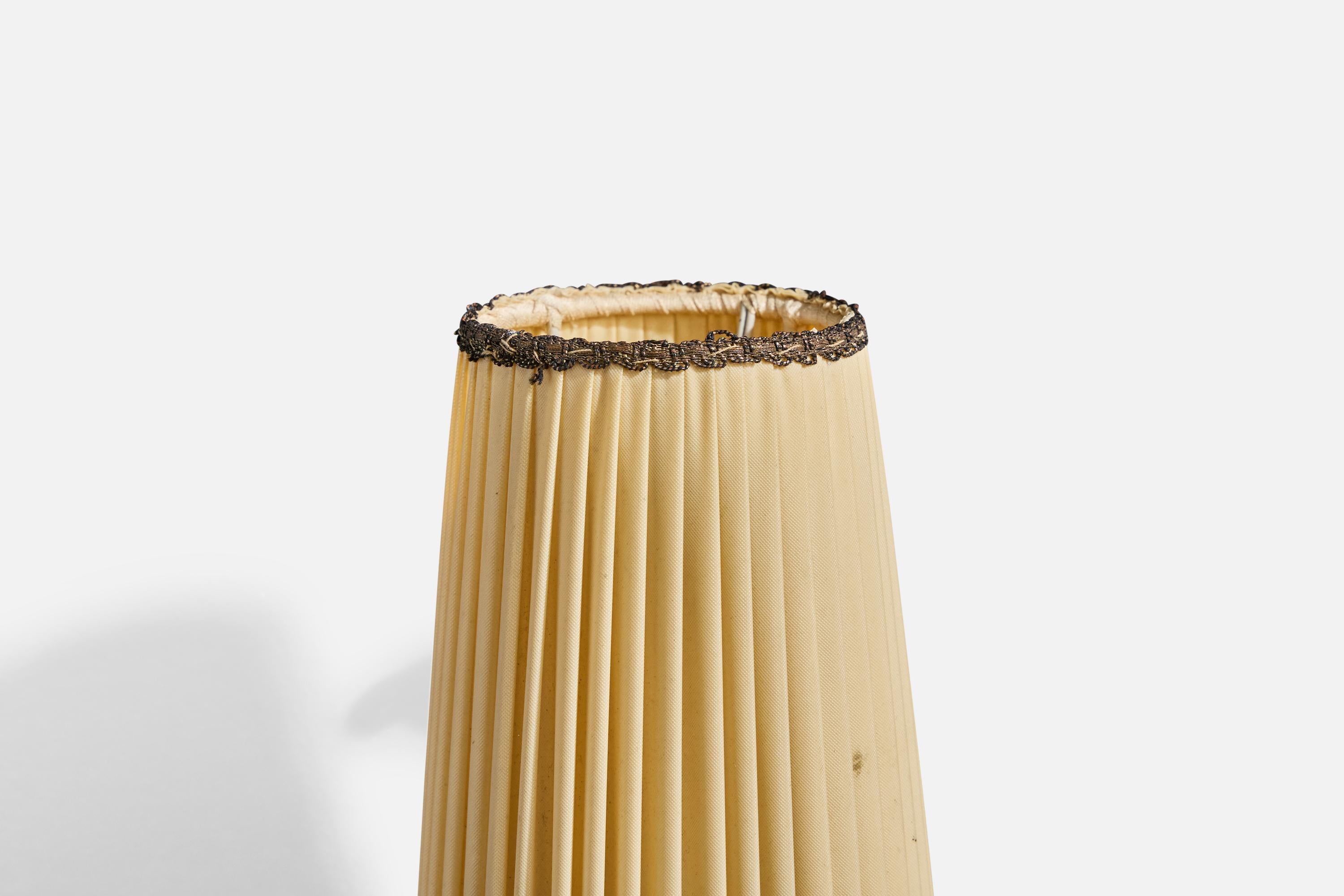 Österreichischer Designer, Wall Lights, Messing, Stoff, Österreich, 1950er Jahre im Angebot 2