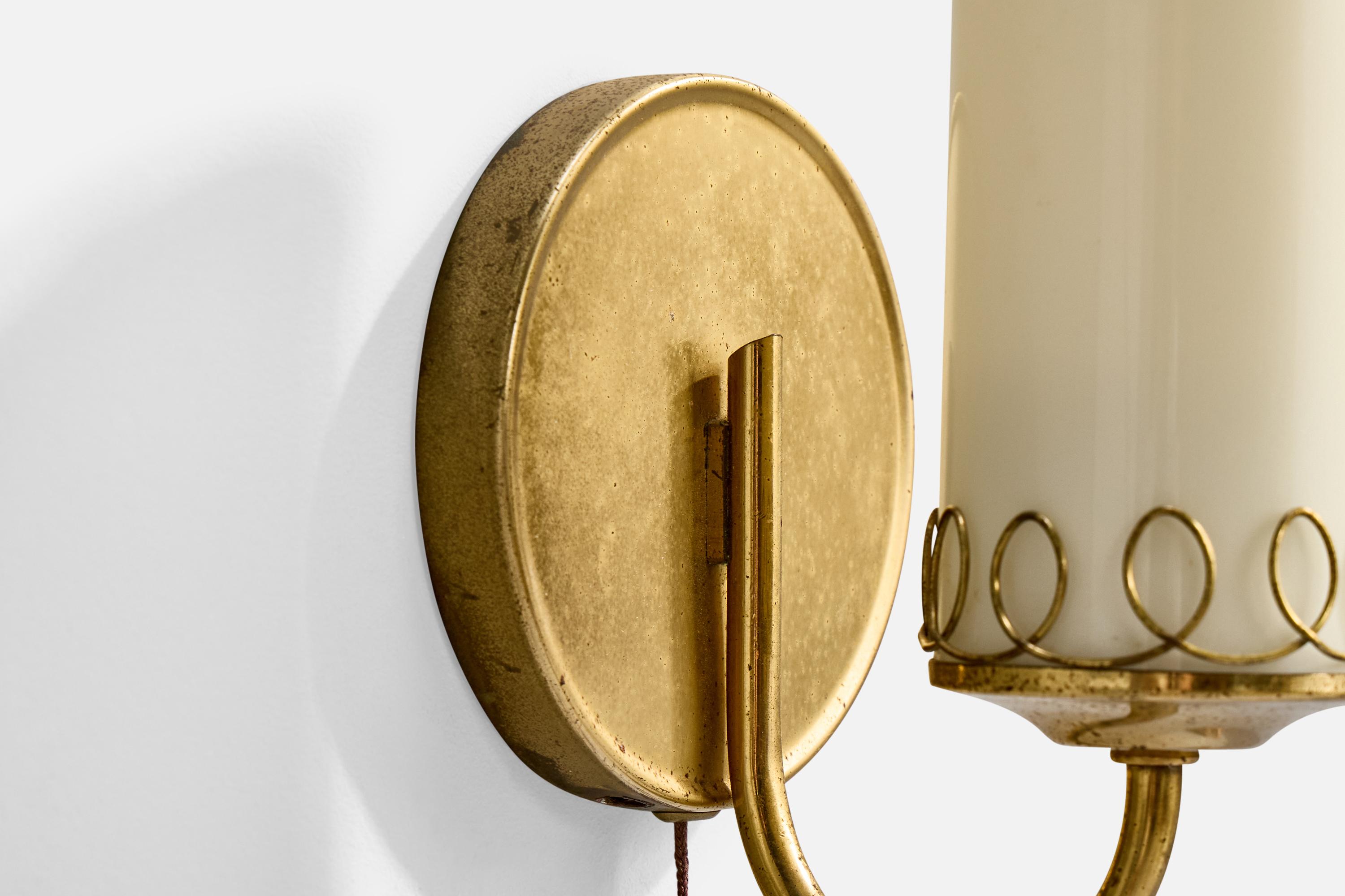 Milieu du XXe siècle Design/One, Lights, laiton, verre, Autriche, années 1950 en vente