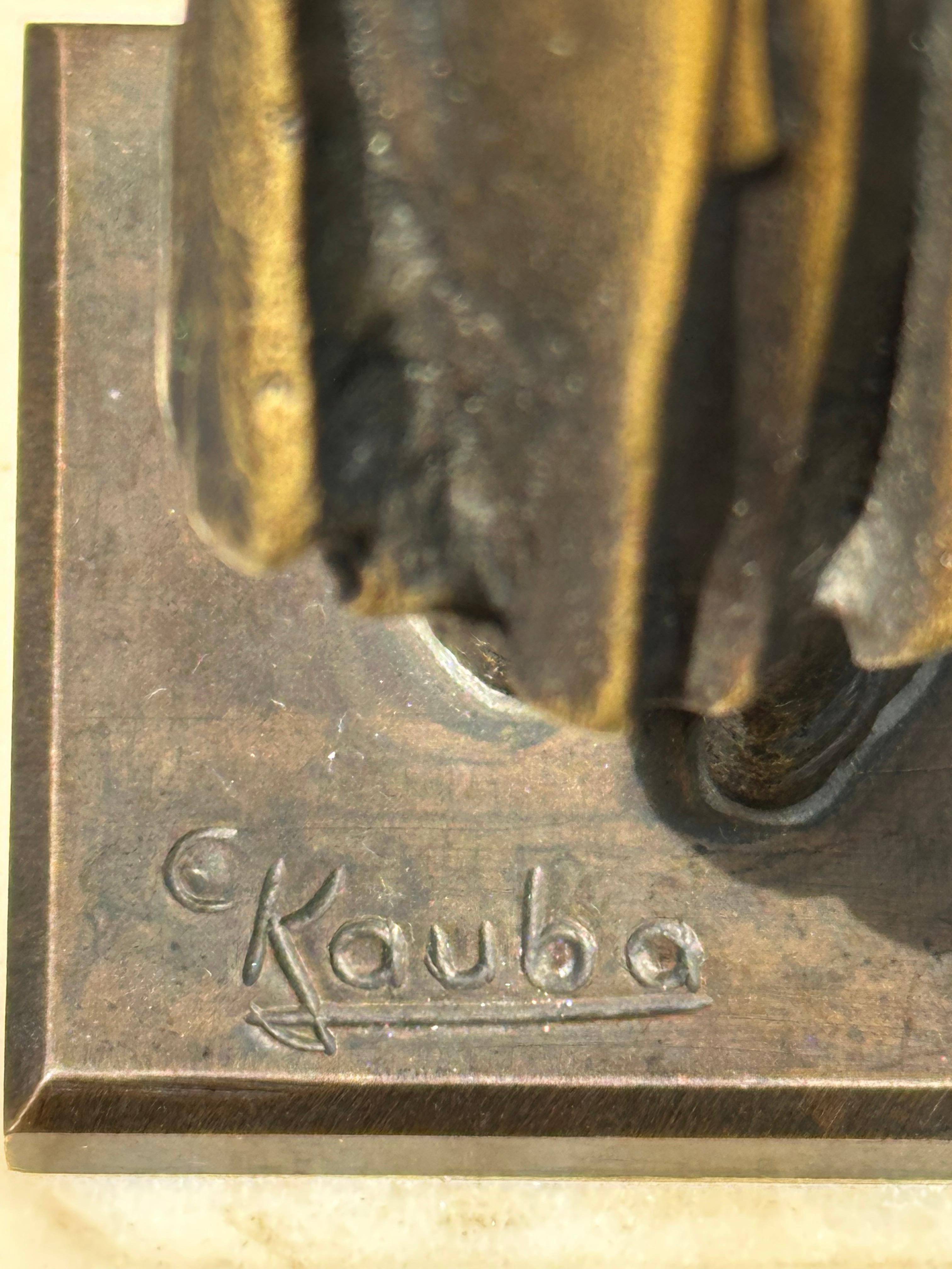 XIX secolo Statuetta austriaca in bronzo di Napoleone Bonaparte firmata KAUBA. in vendita