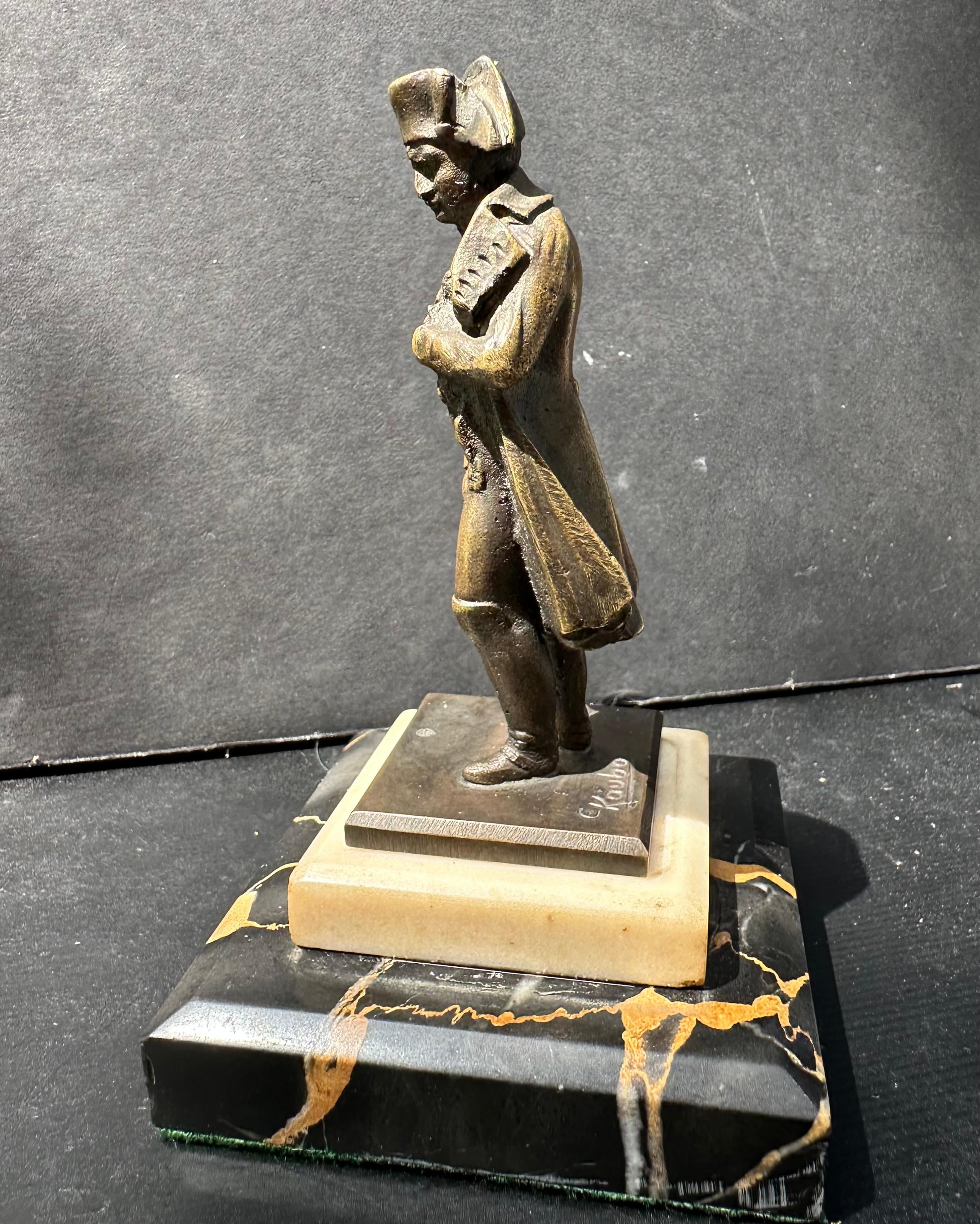 Statuetta austriaca in bronzo di Napoleone Bonaparte firmata KAUBA. in vendita 2