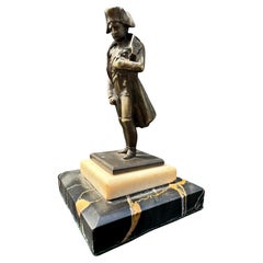 Austrian Diminutive Bronze Statuette of Napoleon Bonaparte Signed KAUBA.