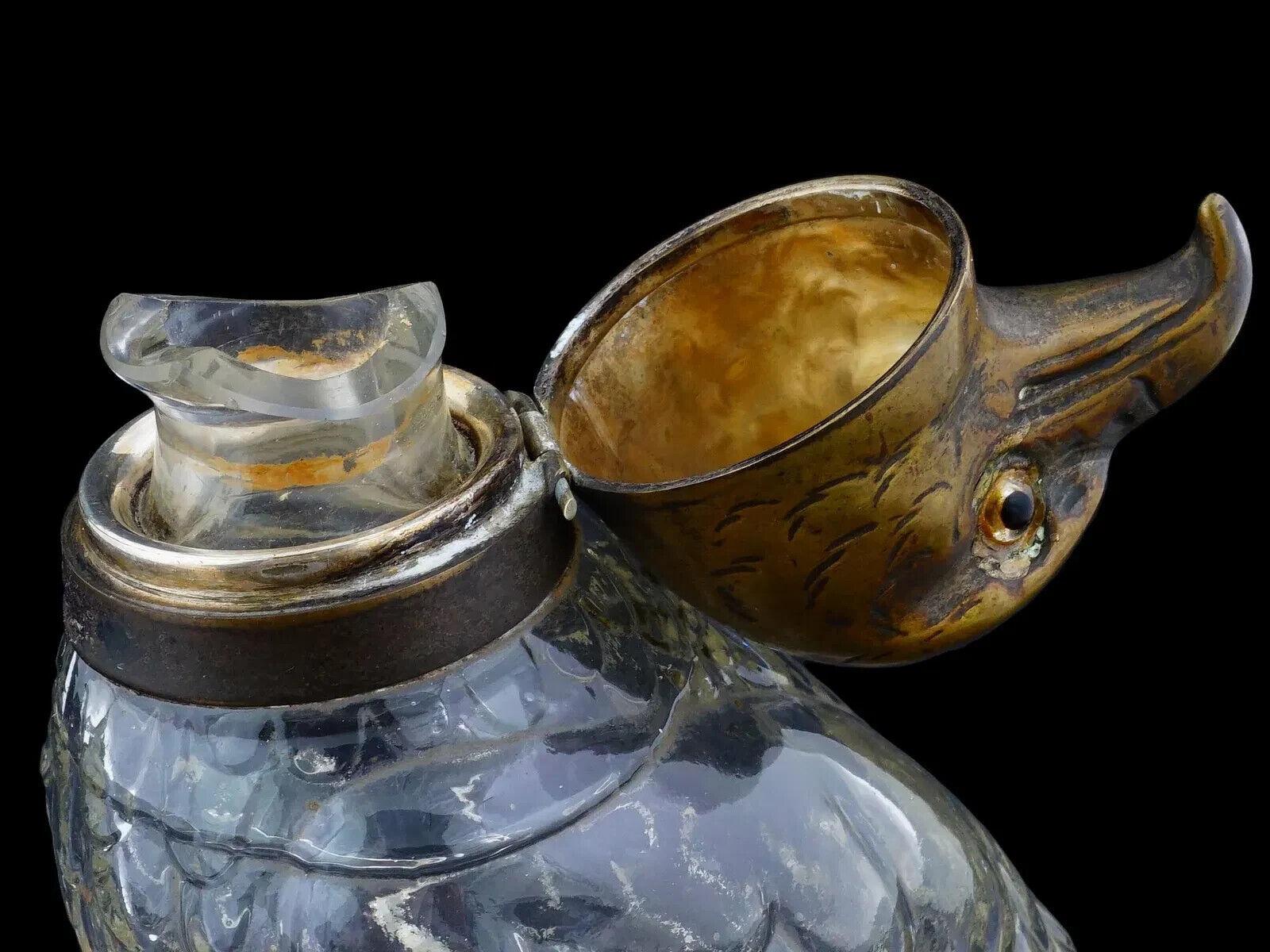 Decantador Figurado de Cristal Tallado Águila Austriaca en venta 6