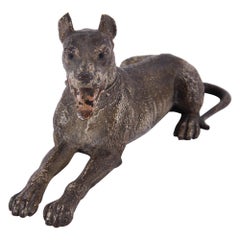 Austrian Early 20th Century Bronze Sculpture of Great Dane