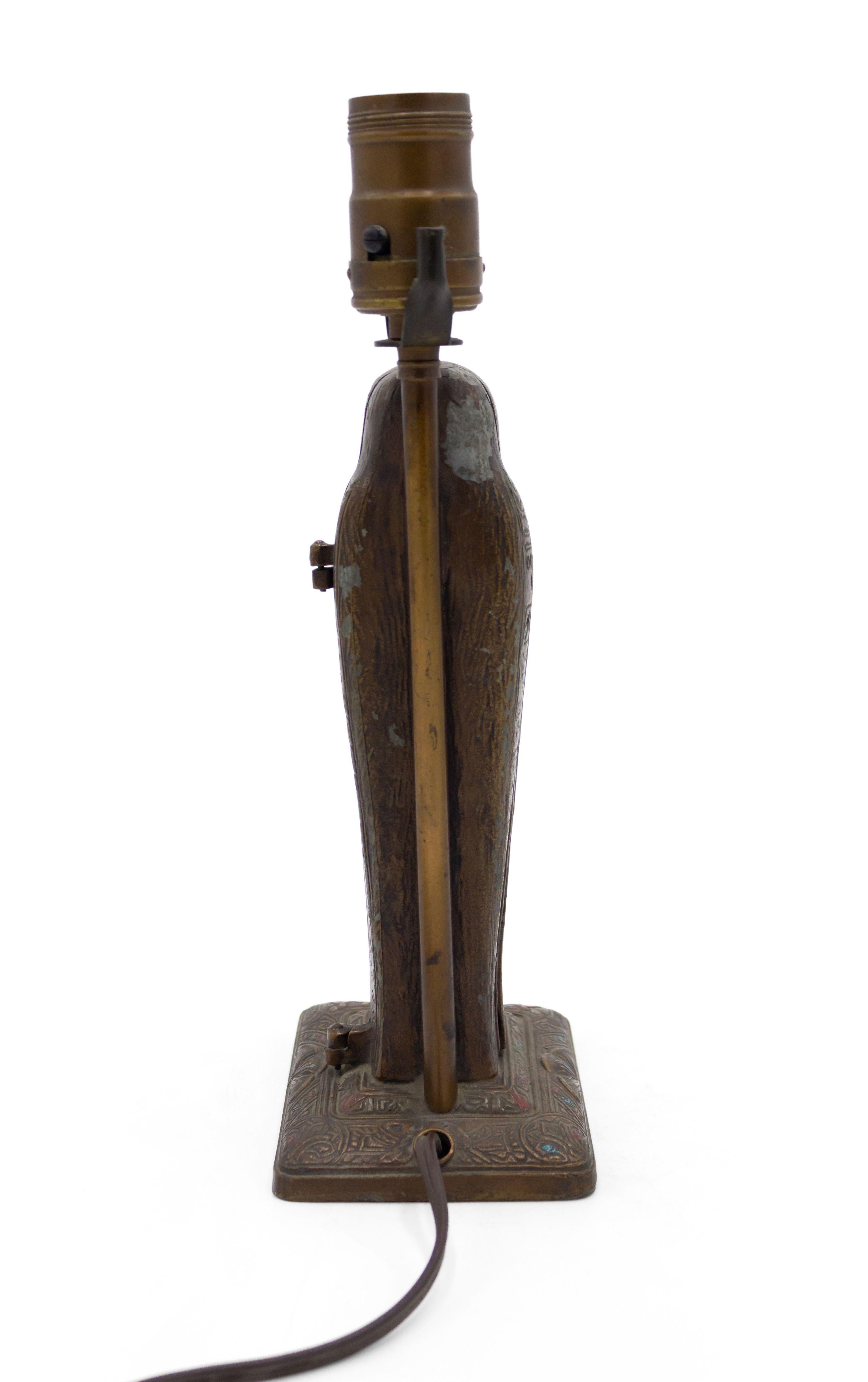 Austrian Egyptian Revival Style Bronze Sarcophagus Metamorphic Table Lamp 2