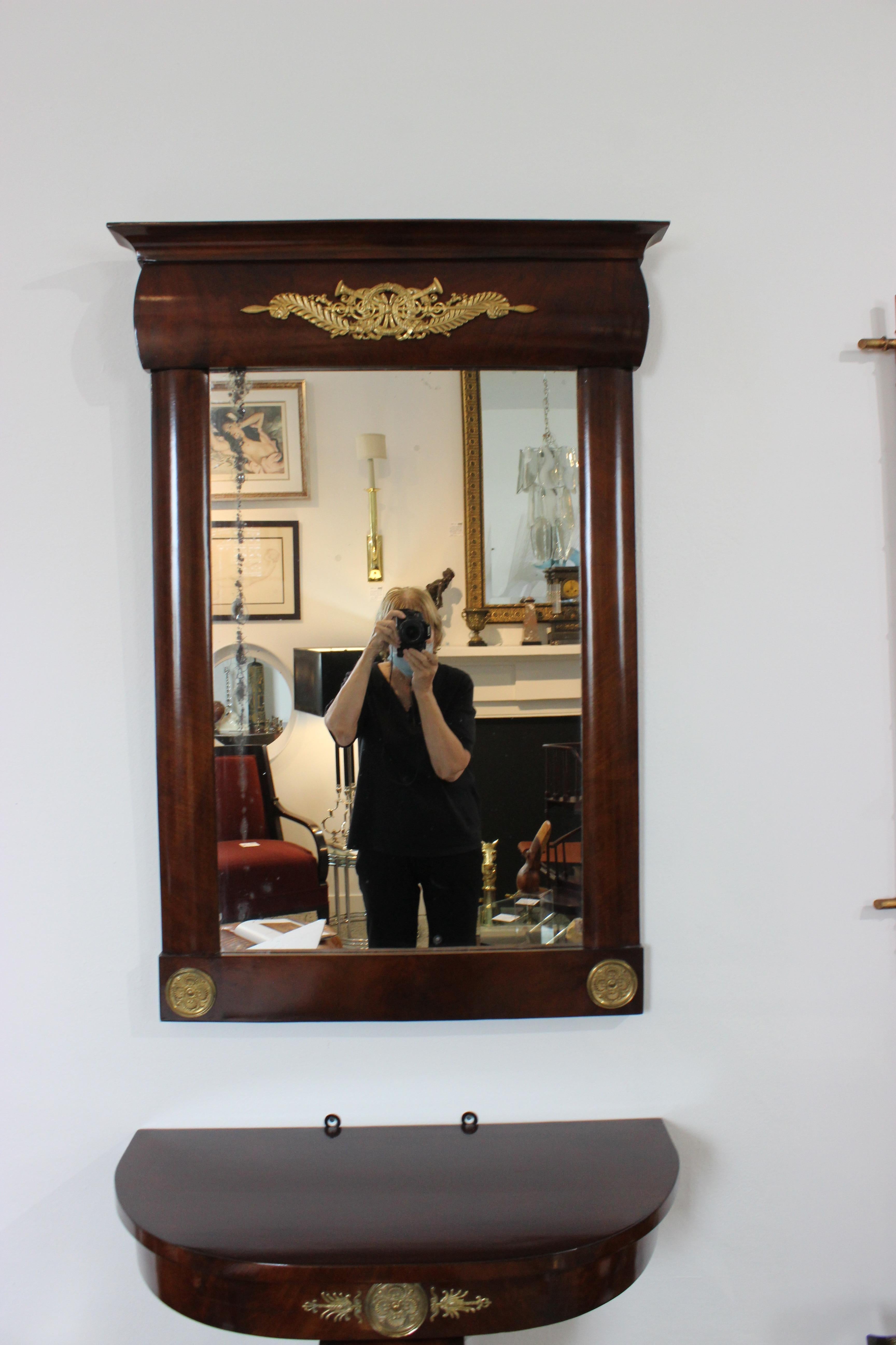 19th Century Austrian Empire Style Console and Mirror  For Sale
