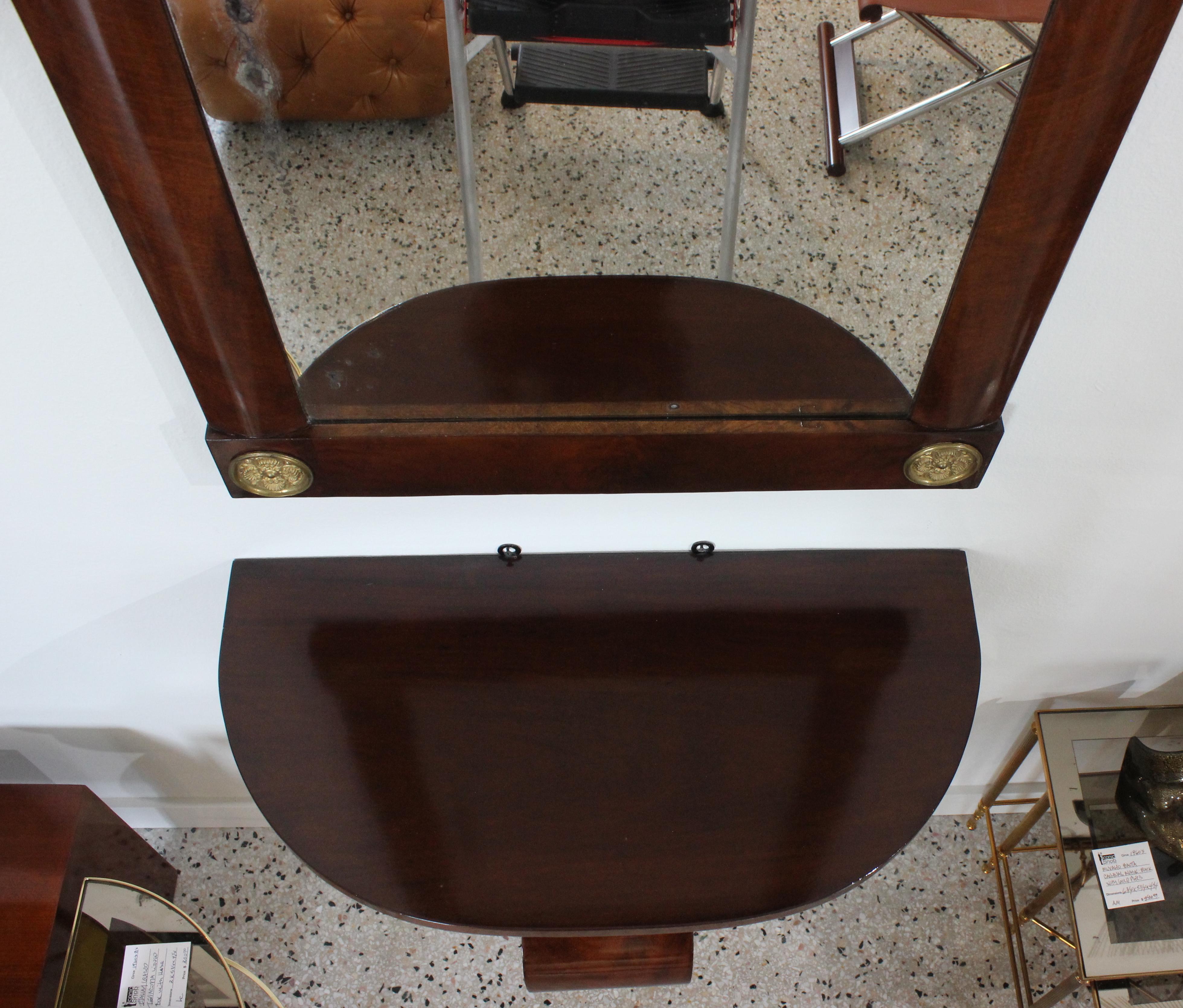 Bronze Austrian Empire Style Console and Mirror  For Sale