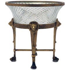 Austrian Empire Style Gilt Bronze Mounted Crystal Centrepiece