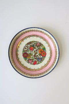 Austrian Porcelain Enamel Bowl Jewelry Dish Flower Design